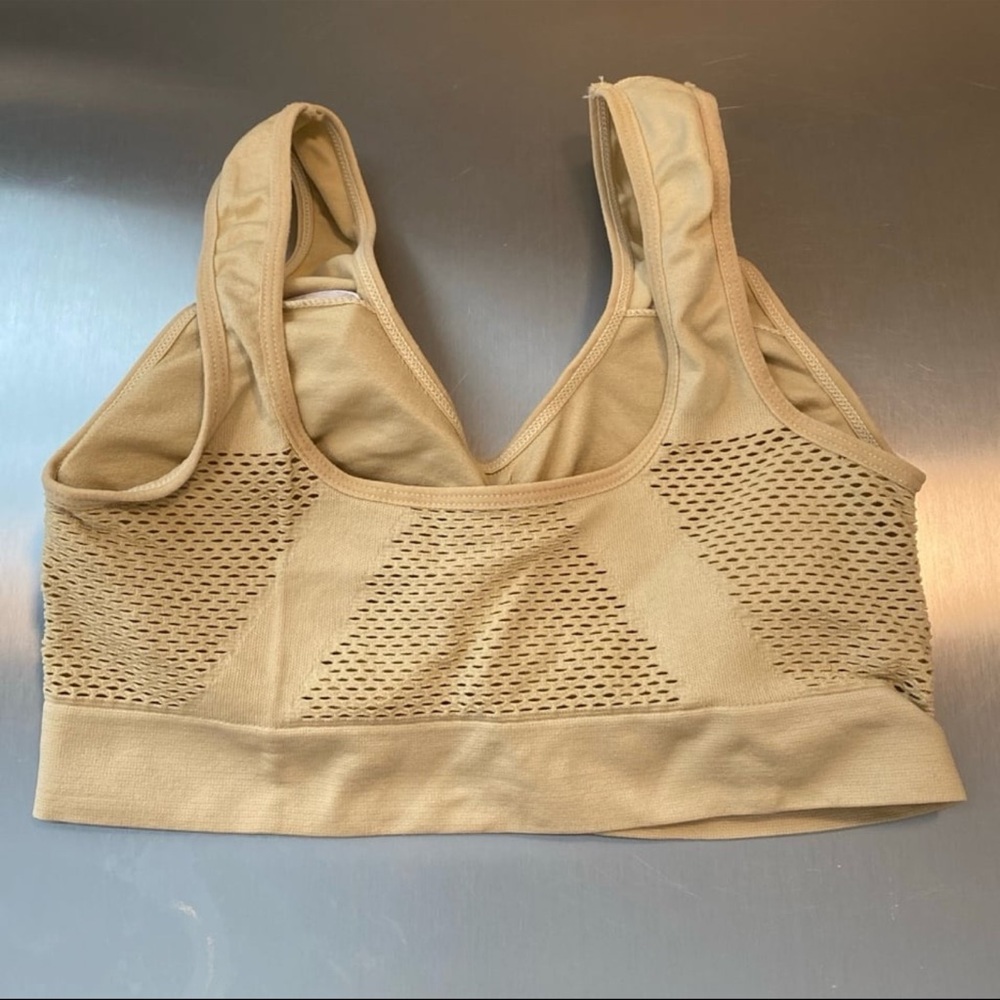 Bralette Bra Nude 26”-32” Band Removable Cups Marked XL Asian Sizing S/M - Picture 5 of 6